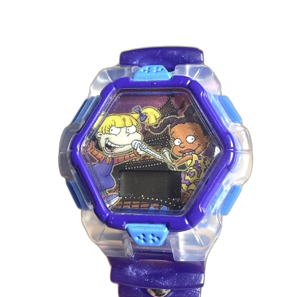 Vintage Nickelodeon Rugrats in Paris Digital Watch Burger King Untested